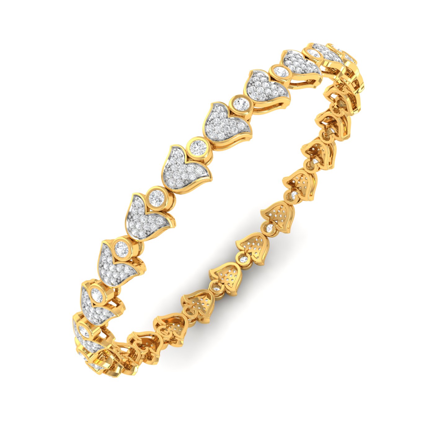 Tulip Diamond Bangle