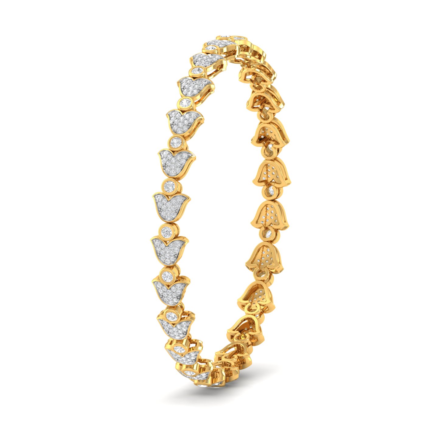 Tulip Diamond Bangle