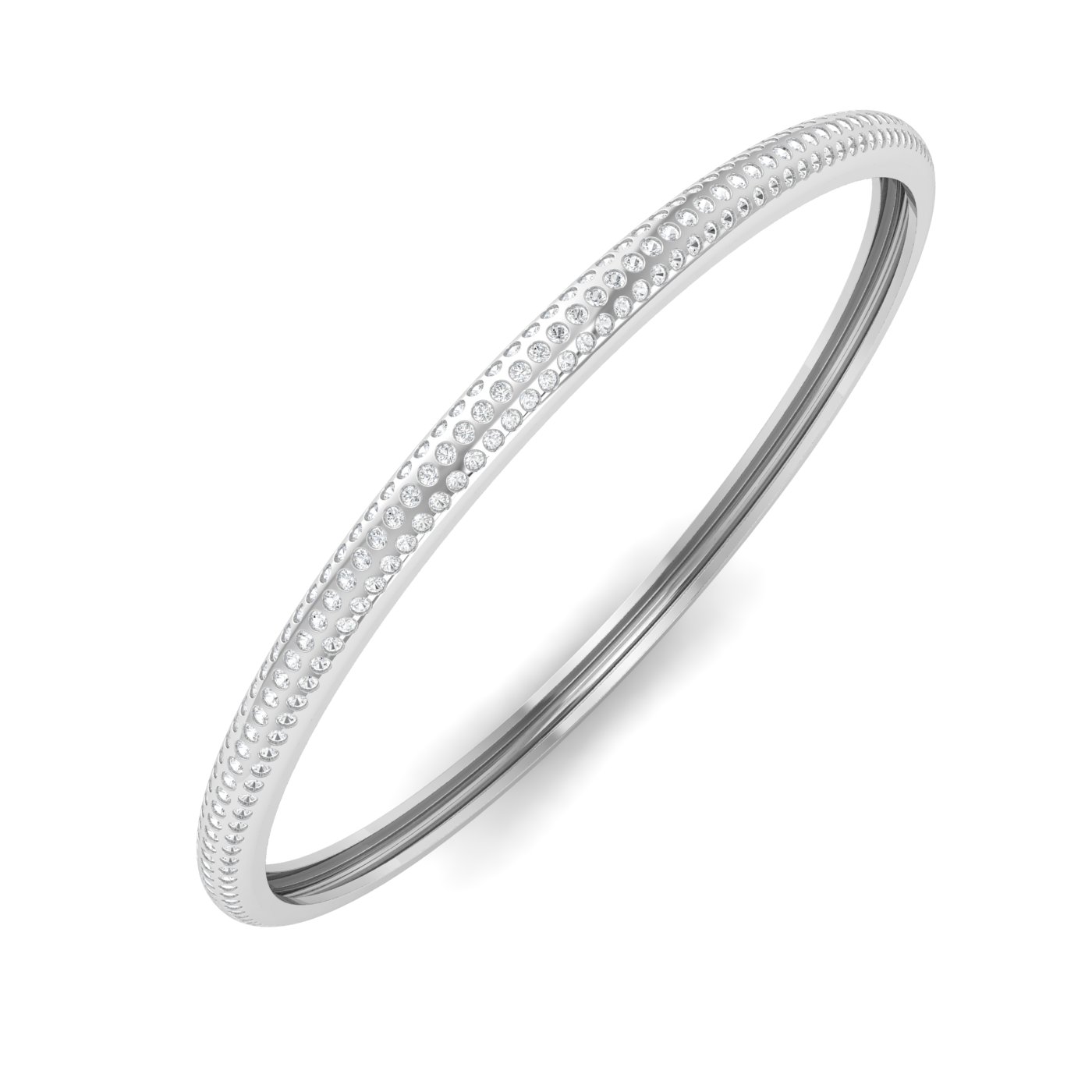 Plain Sparkling Diamond Bangle