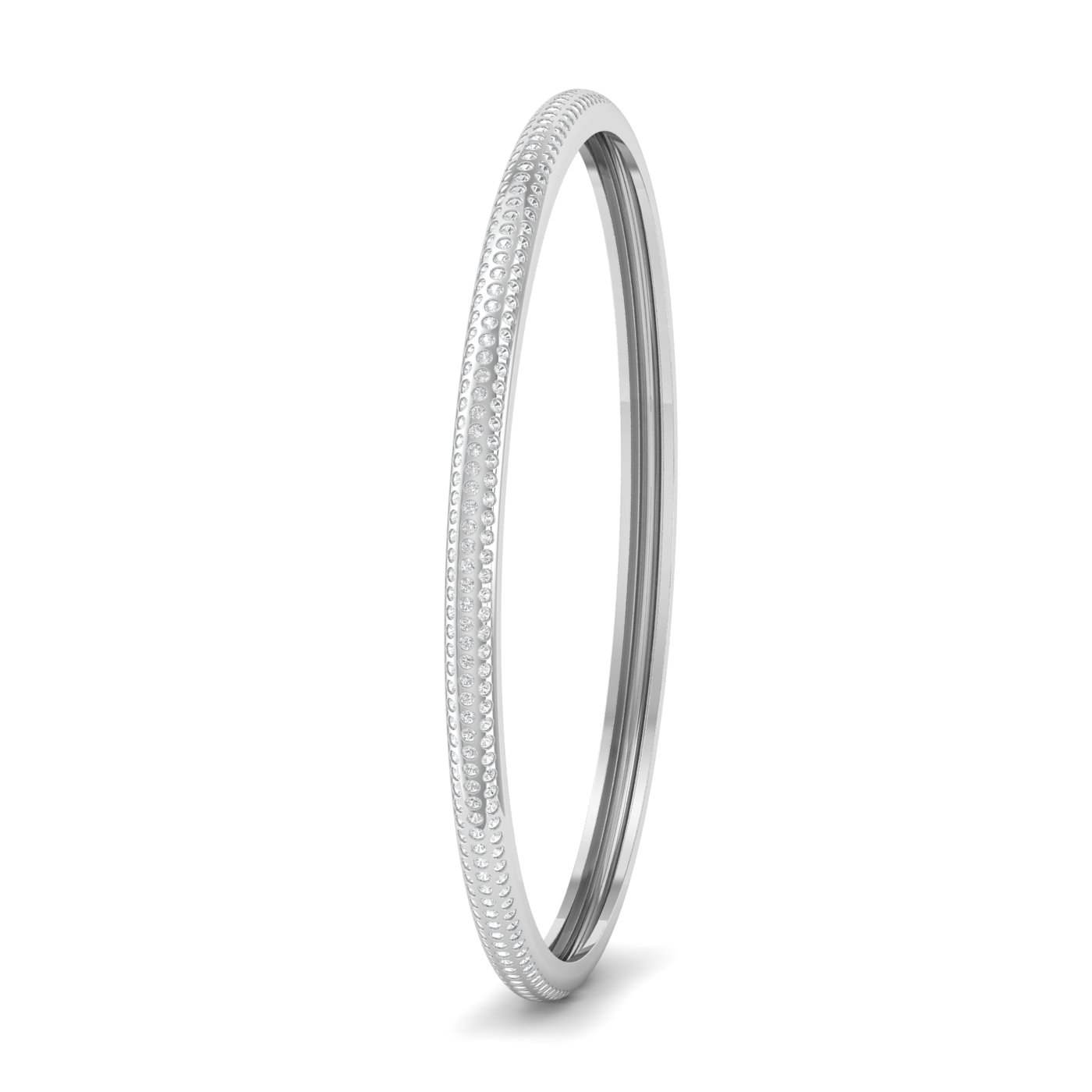 Plain Sparkling Diamond Bangle