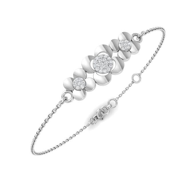 Round Cluster Flora Diamond Bracelet