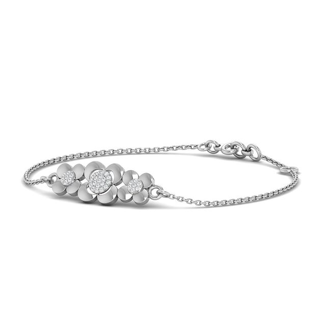 Round Cluster Flora Diamond Bracelet