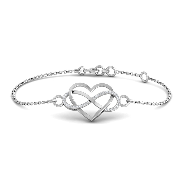 Infinty Heart Diamond Bracelet