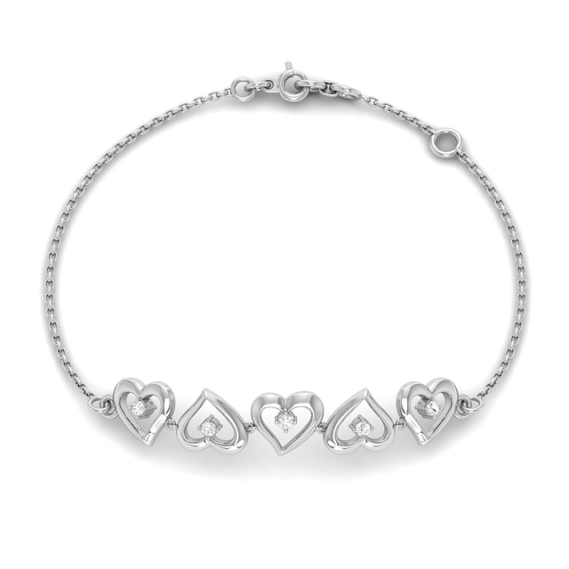 Sparkling Heart Diamond Bracelet