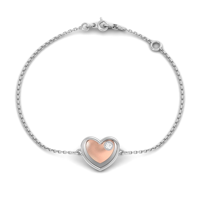 Sealed Heart Diamond Bracelet