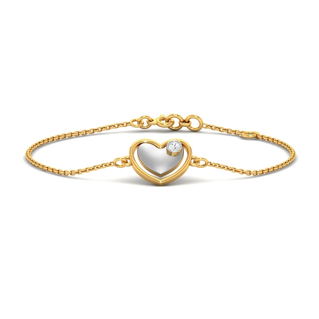 Sealed Heart Diamond Bracelet