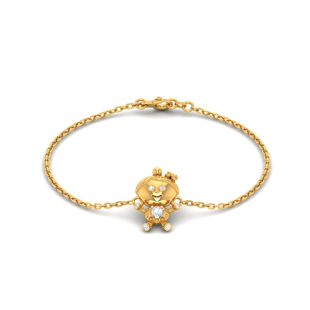 Cartoon Gold Diamond Baby Bracelet