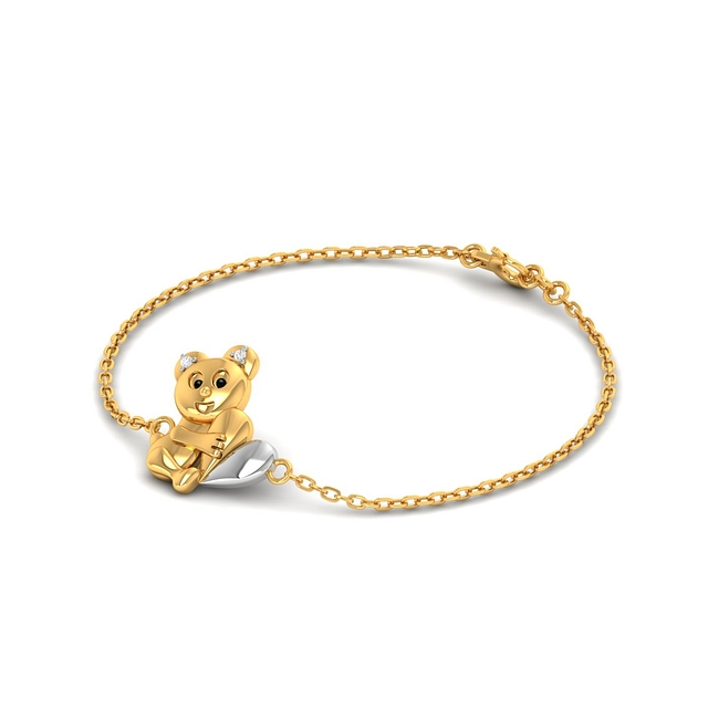 Baby Bear Diamond Gold Bracelet