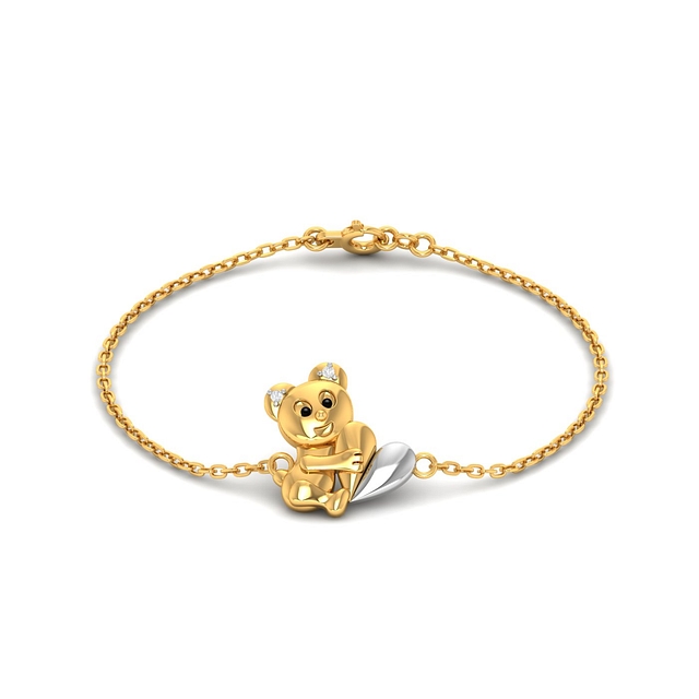 Baby Bear Diamond Gold Bracelet