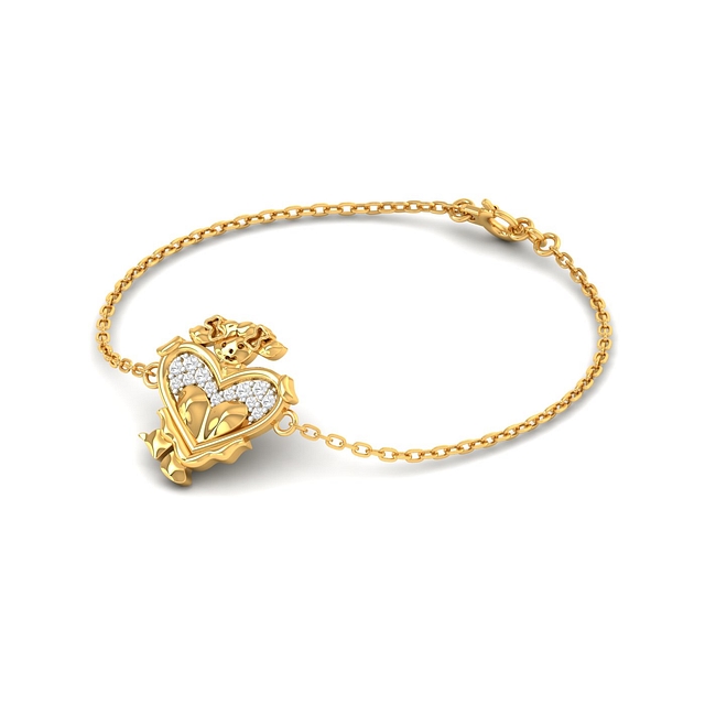 Baby Girl Heart Gold Bracelet