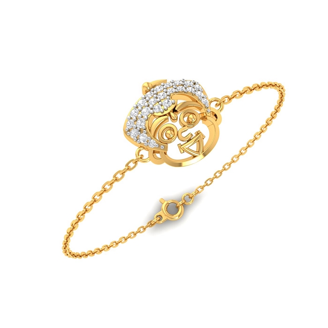Chota Bheem Baby Diamond Gold Bracelet