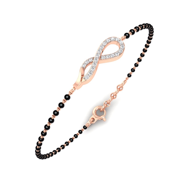 || Infinity Bliss Diamond Mangalsutra ||
|| Mangalsutra Bracelet Design In  Gold ||