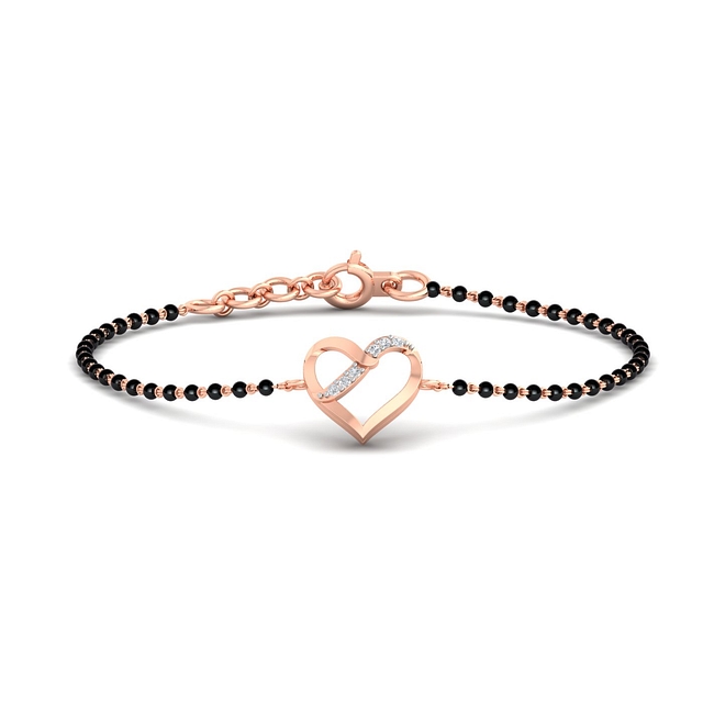 Heart Shape Mangalsutra Bracelet