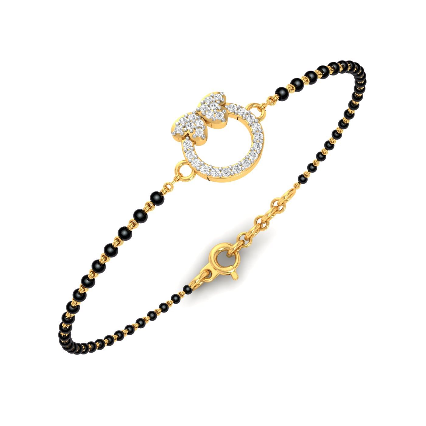 Mangalsutra Bracelet with CZ Stone: Gift/Send Jewellery Gifts Online  JVS1177217 |IGP.com