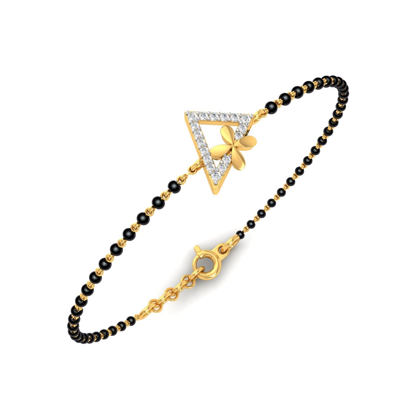 Dangling Disc Mangalsutra Bracelet | 18KT gold Mangalsutra | STAC Fine  Jewellery
