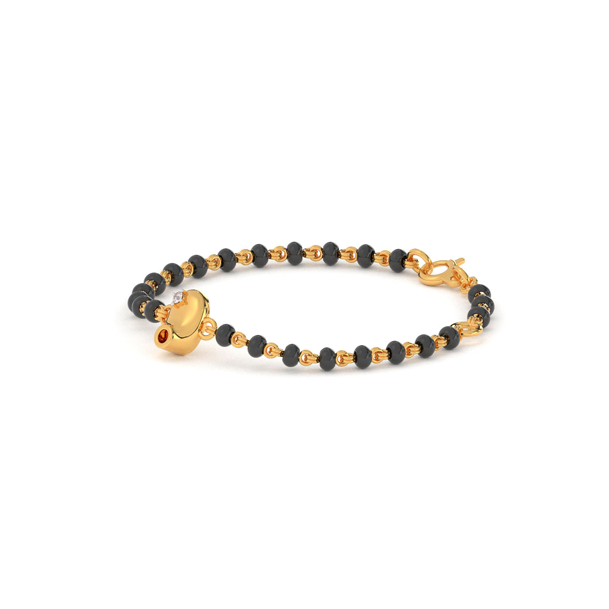 22ct Yellow Gold Baby Bracelet Black & Gold Beads Maniya / Manka / Nazariya  - Etsy