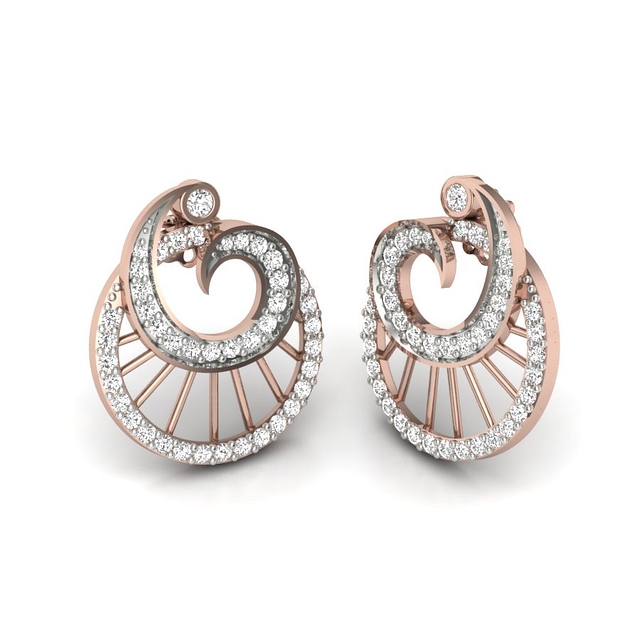 Classical Round Diamond Earrings
