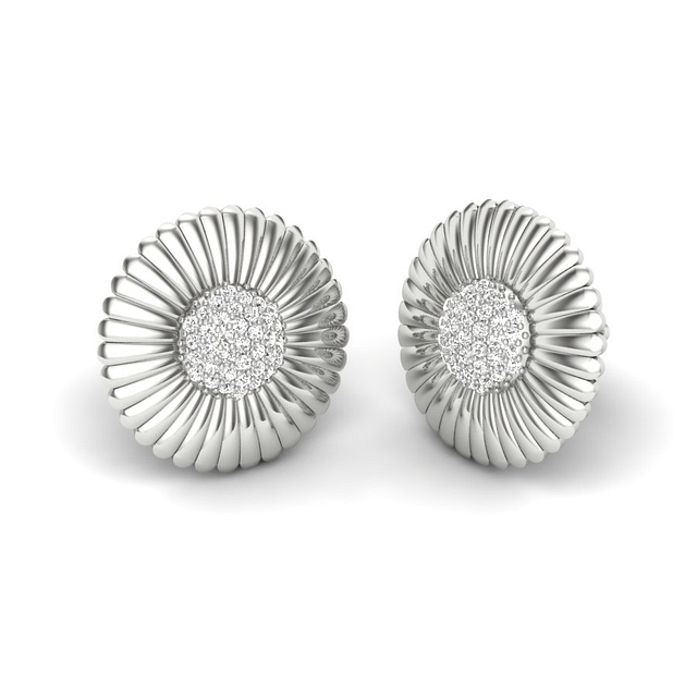 Sunflower Diamond Earrings
