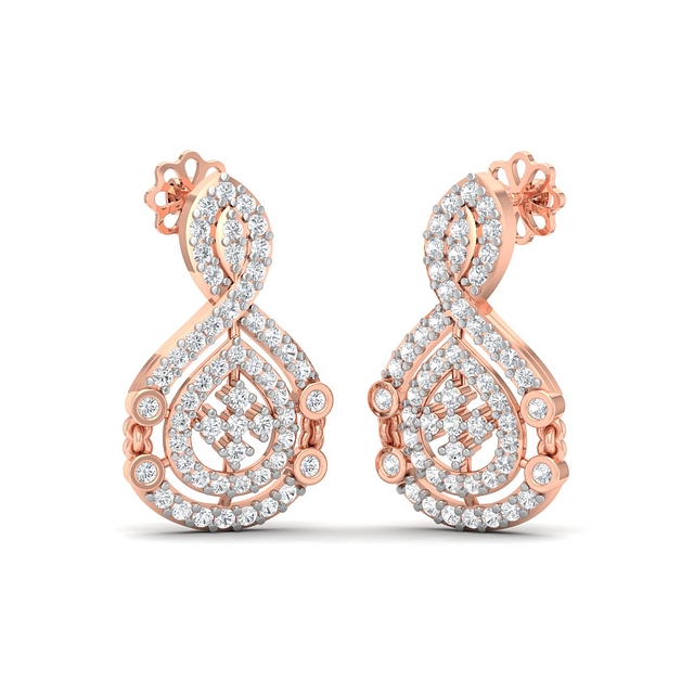 Eight Shape Diamond Earrings