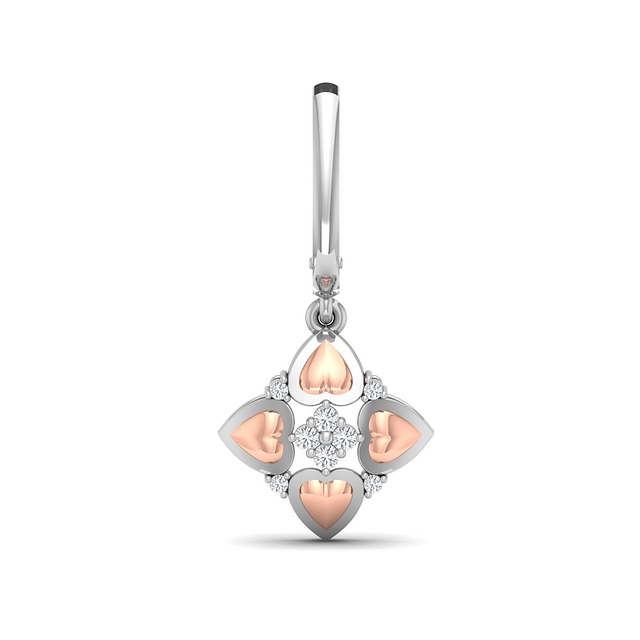 Little Four Heart Diamond Earrings