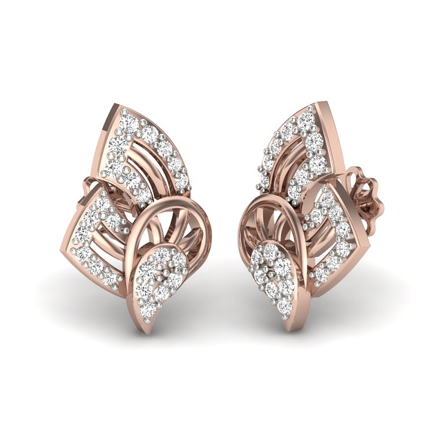 Half Butterfly Diamond Earrings