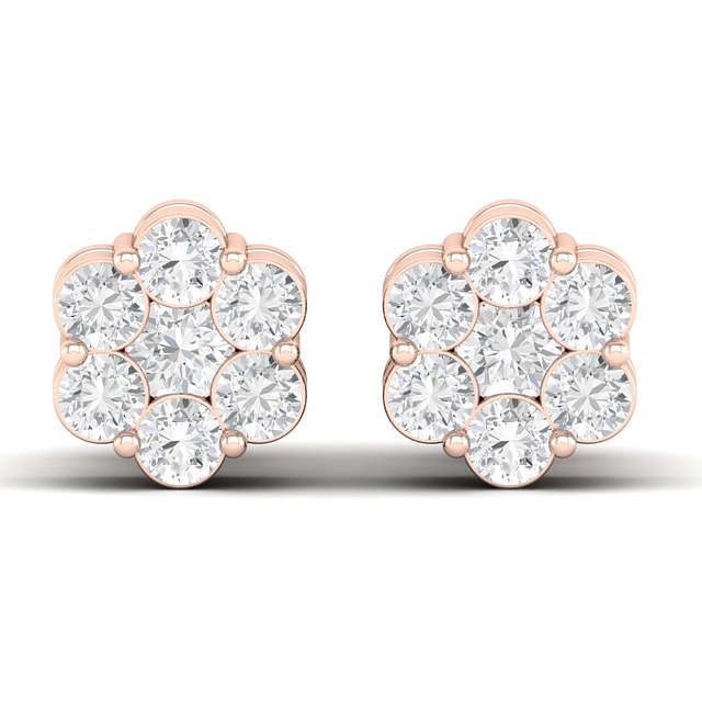 Seven Stone Diamond Earrings