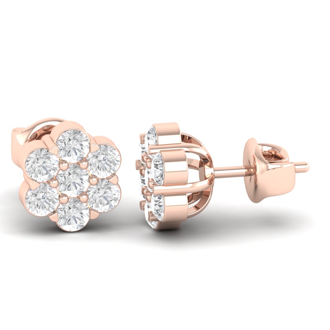 Margaret Flower Diamond Earrings – DIVAA by ORRA