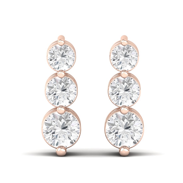 Aura Circle Drop Diamond Earrings