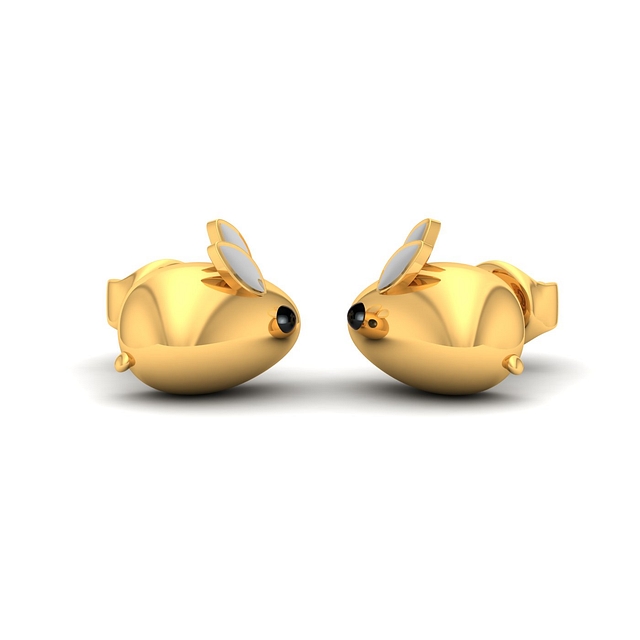 Little Rabbit Kids Gold Earrings