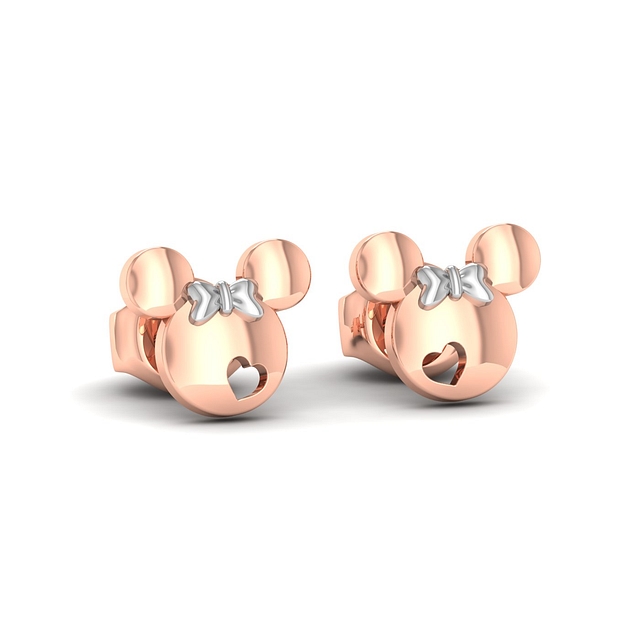 Cute Mickey Gold Earrings