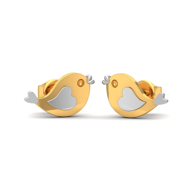 Birdy Kids Gold Earrings