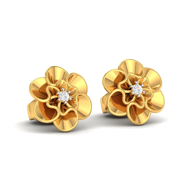 Delicate Rose Diamond Earrings