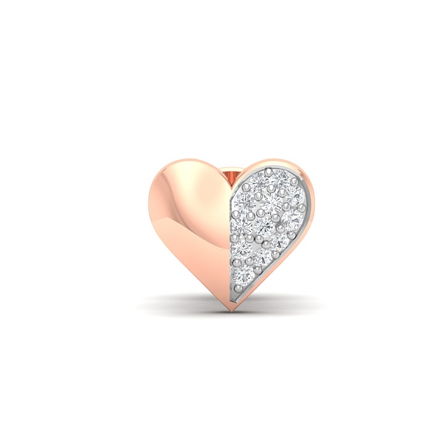 Sparkling Heart Diamond Earrings