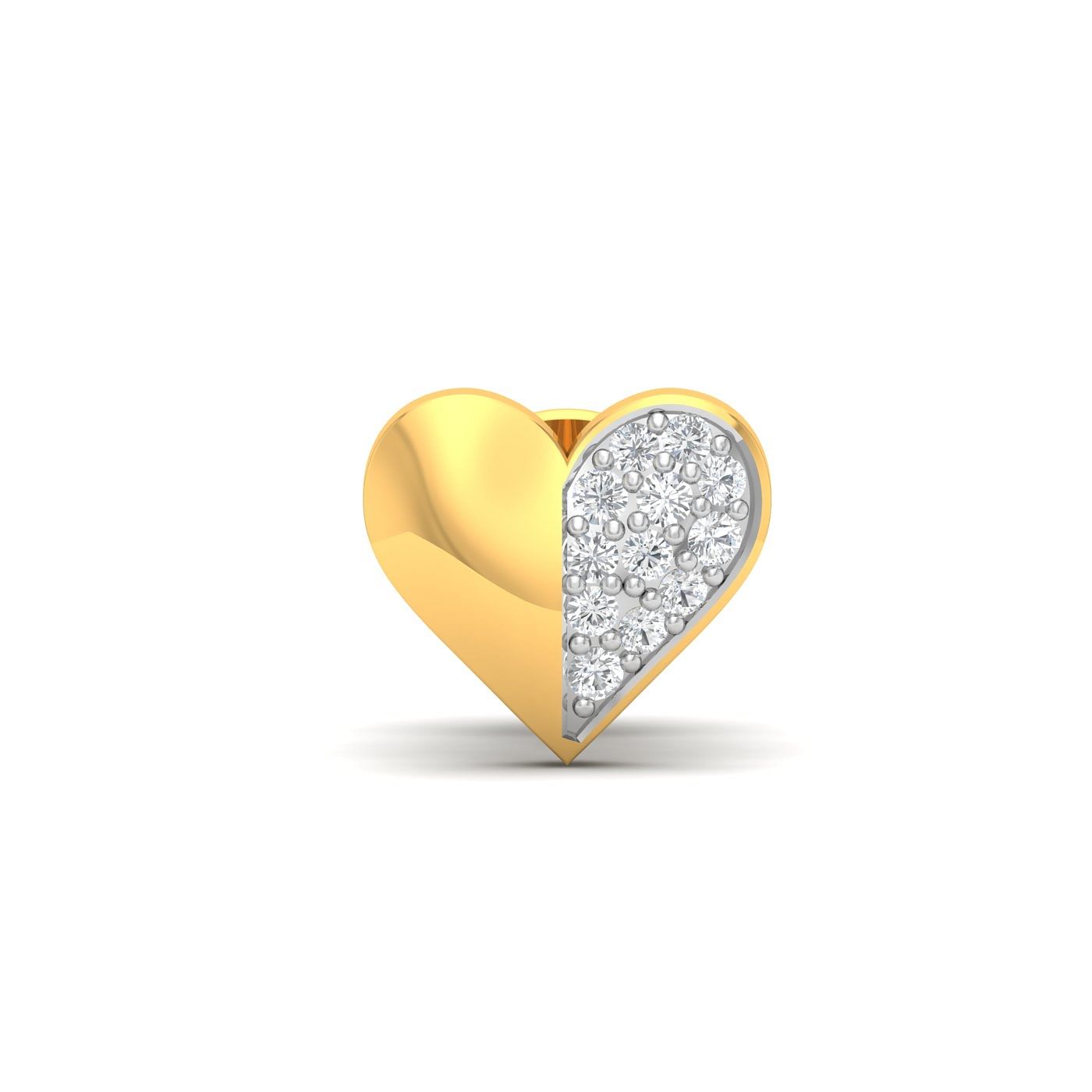 Heart Shape Stud Earrings | Heart shaped diamond, Stud earrings, Diamond  solitaire earrings