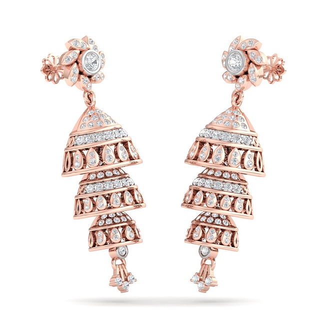 Trisha Diamond Earrings With An Unique Style