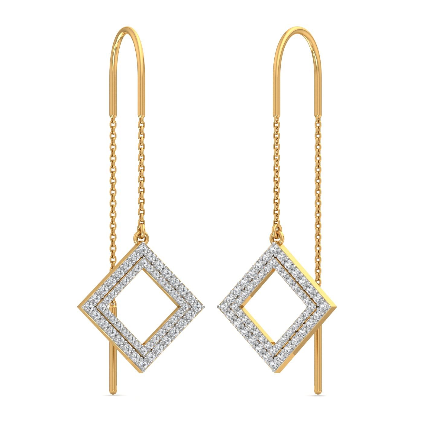 Diamond Earrings  ETERNITY  14kt Rose Gold  Praadis Luxury Division