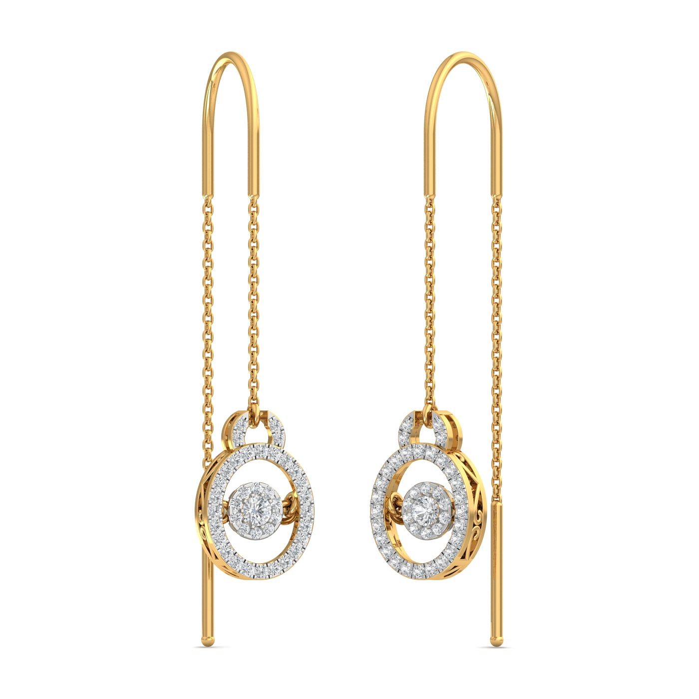 Buy Diamond Earrings Set in 14KT Rose Gold Online  ORRA