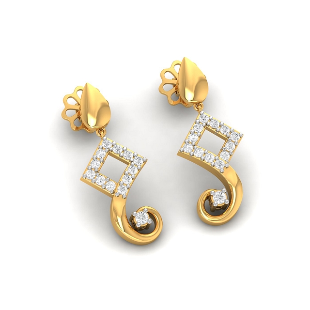 Eleanor Drop Diamond Earrings