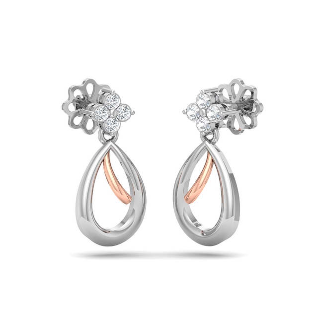 Pera Style Drop Diamond Earrings
