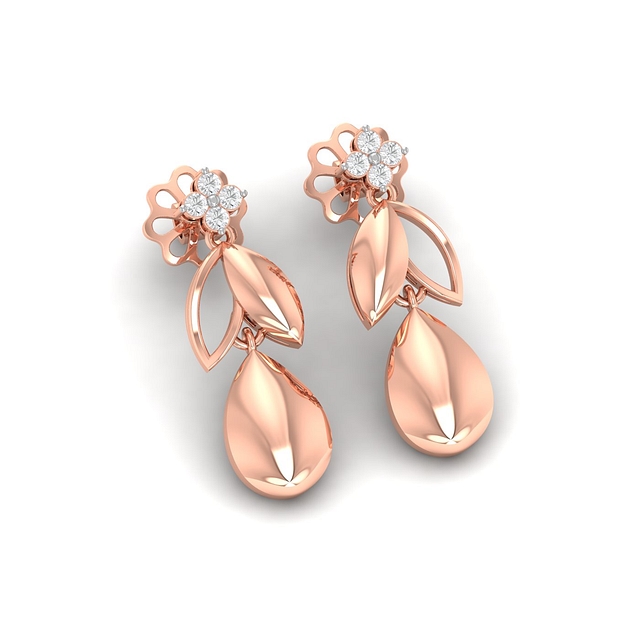 Freesia Diamond Drop Earrings