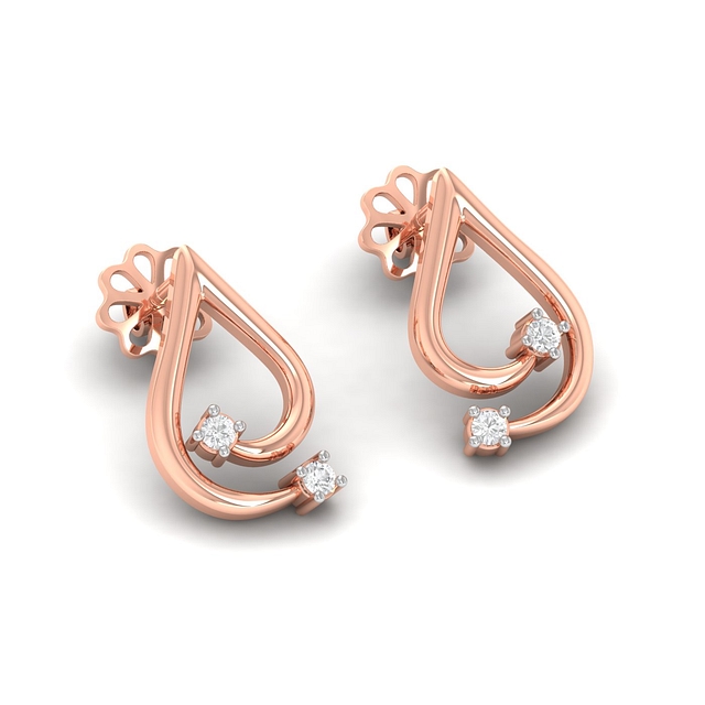Cassia Diamond Stud Earrings