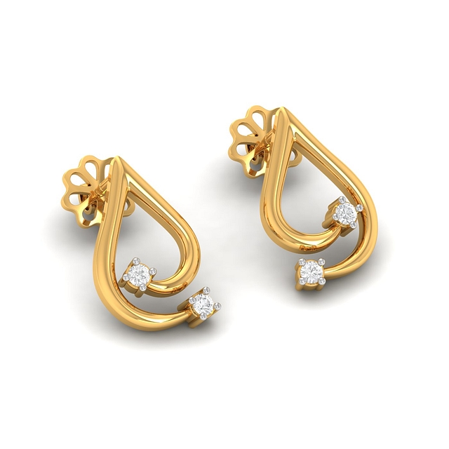 Cassia Diamond Stud Earrings