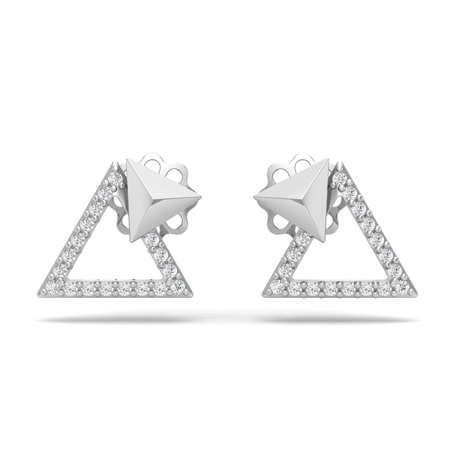 Triangle Stud Diamond Earring