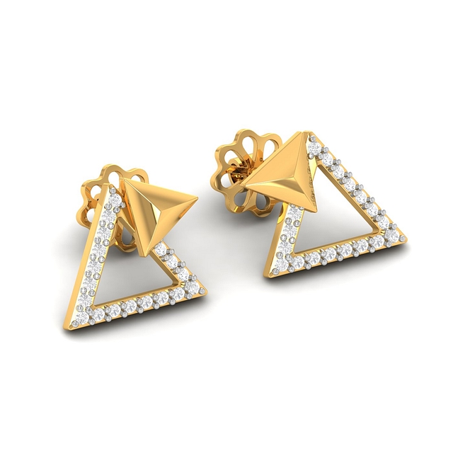 Ternion Stud Diamond Earring