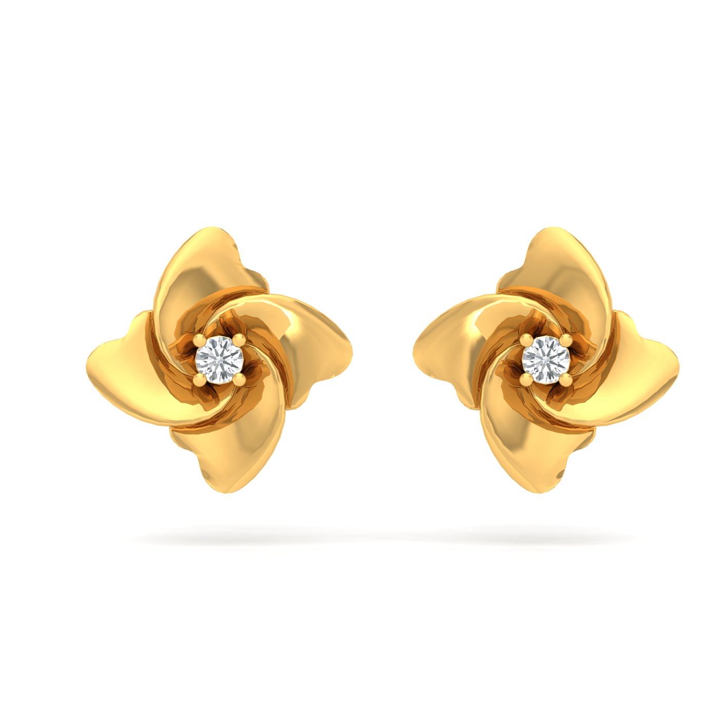 100 White Stone Gold Earring Designs for Men  Women Best Price  Candere  by Kalyan Jewellers
