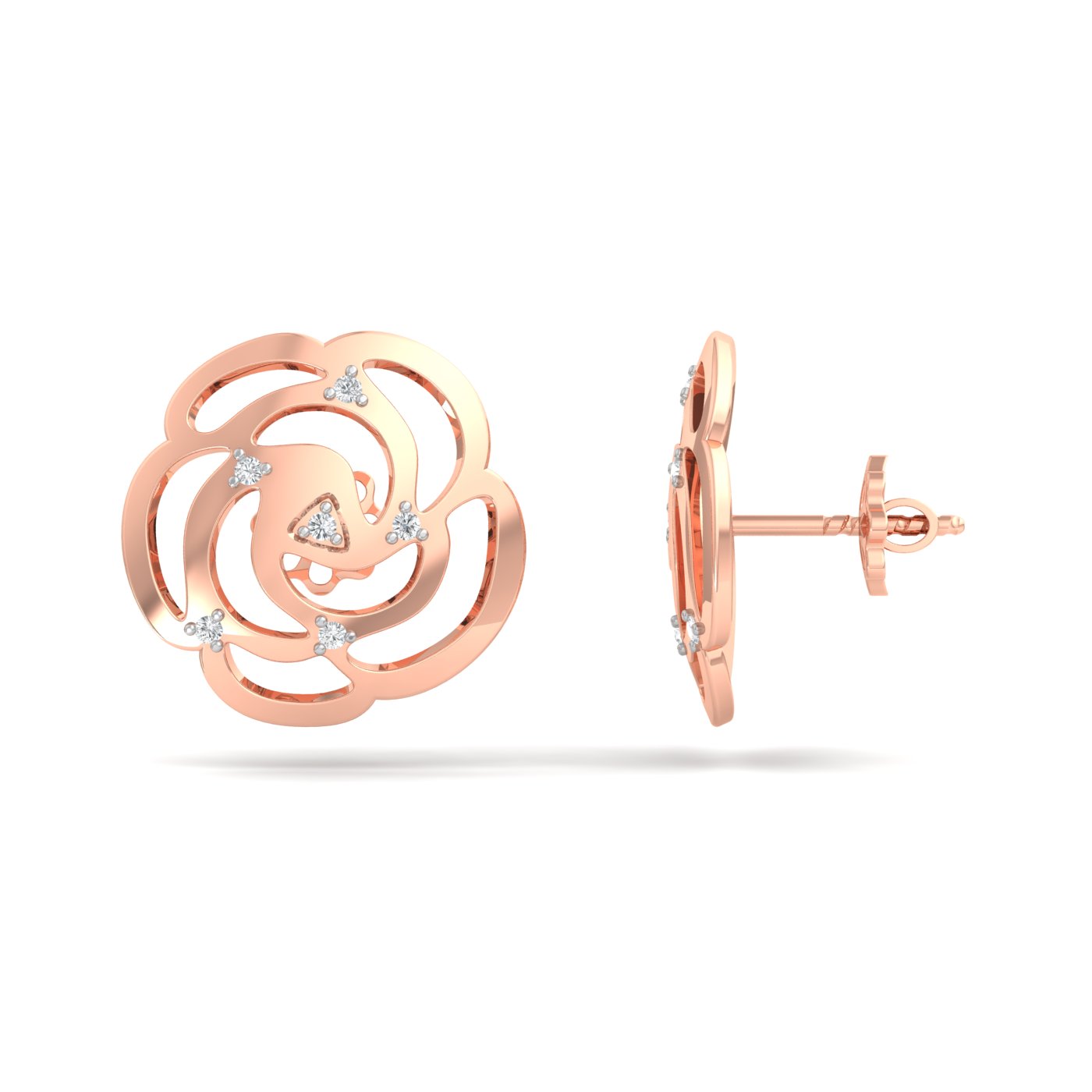 Roseann Diamond Stud Earrings