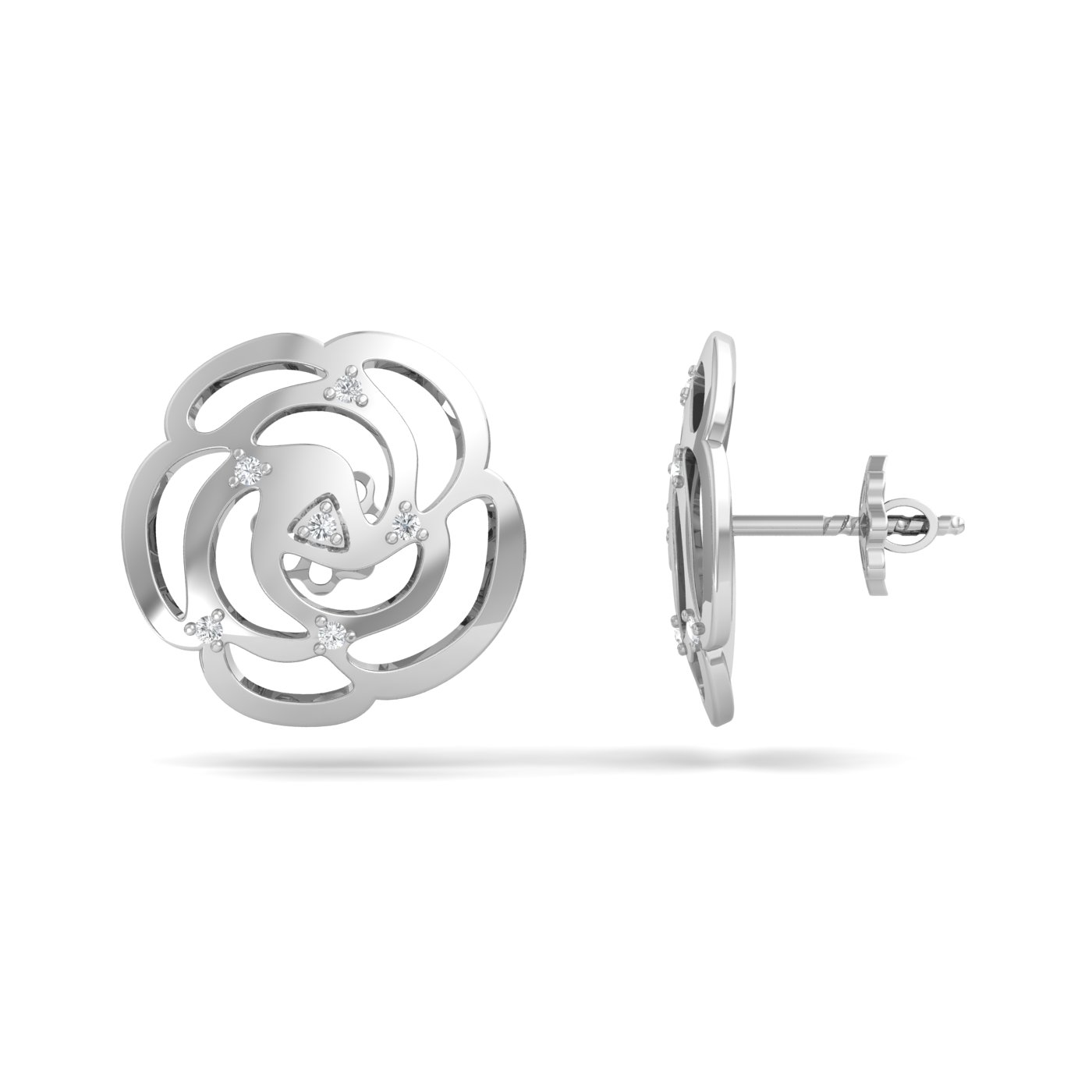 Roseann Diamond Stud Earrings