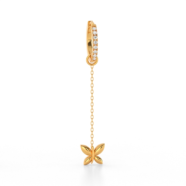 Butterfly Gold Sui Dhaga Earrings