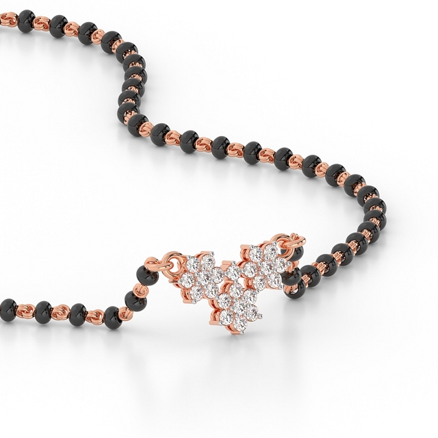 Clustered Together Diamond Mangalsutra