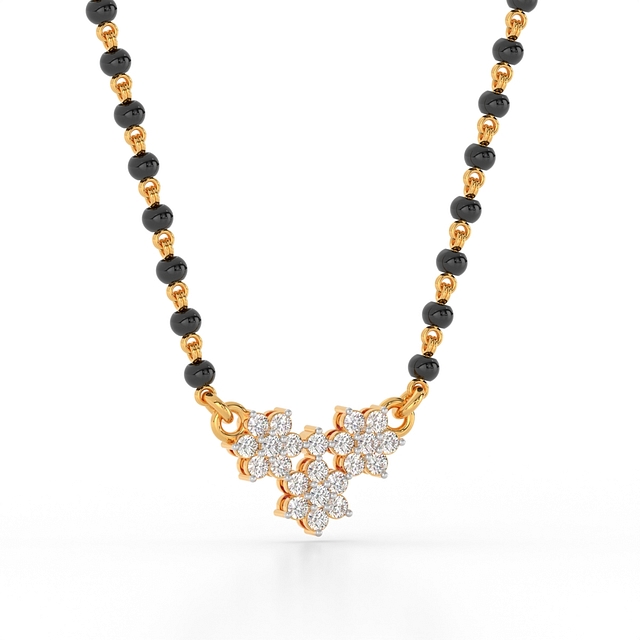 Clustered Together Diamond Mangalsutra